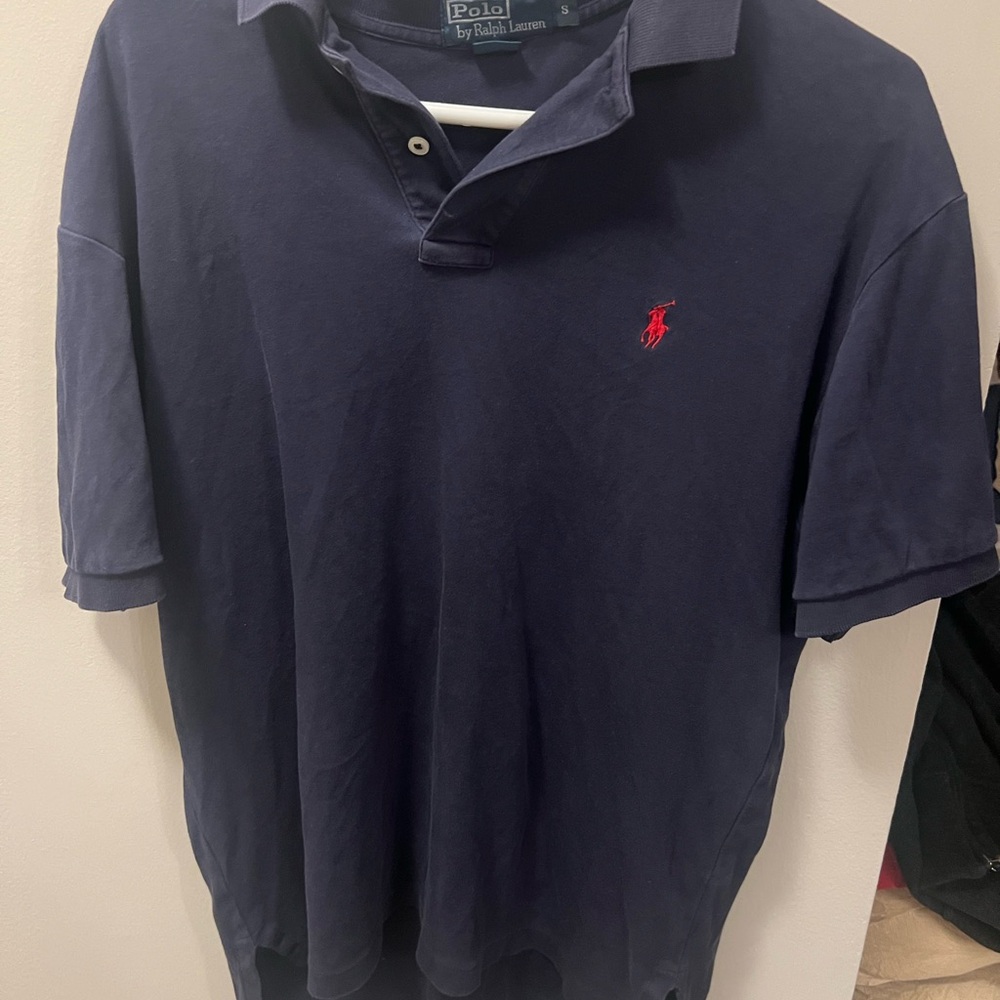 Polo by Ralph Lauren Men's Dark Blue Polo Shirt